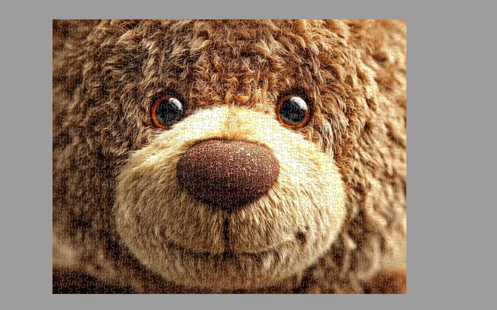 A detailed image demonstrating the superior thickness and quality of the individual pieces, ensuring an immensely satisfying fit for this premium Majestic Bear puzzle.